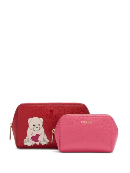 Женская косметичка Furla Camelia, набор 2 шт., красно-розовая