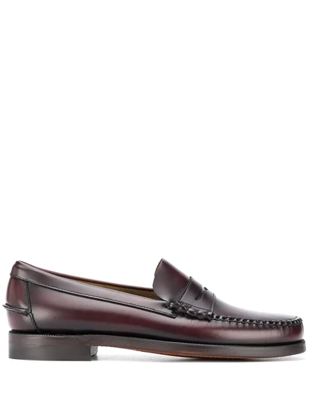 Мужские лоферы Sebago из полированной кожи, коричневые