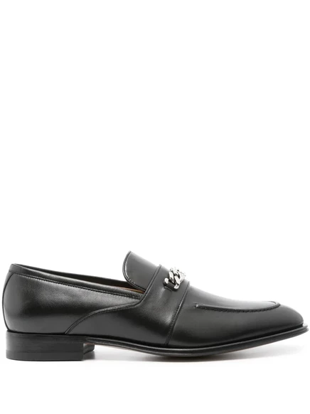 Мужские лоферы Gucci Interlocking G-chain, черные