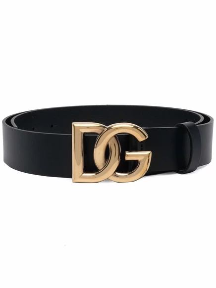 Унисекс ремень Dolce & Gabbana из телячьей кожи, черный