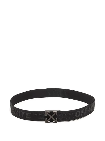 Мужской ремень Off-White с графической пряжкой, черный