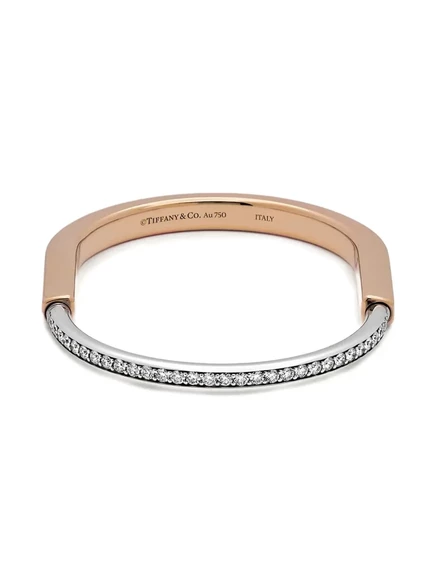 Женский браслет Tiffany & Co. Lock 18K с бриллиантами, розовый