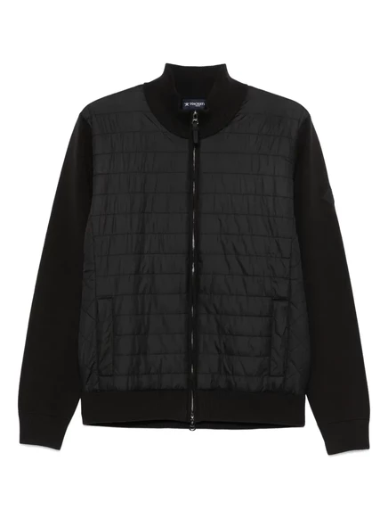 Мужская стёганая трикотажная куртка Hackett, черная