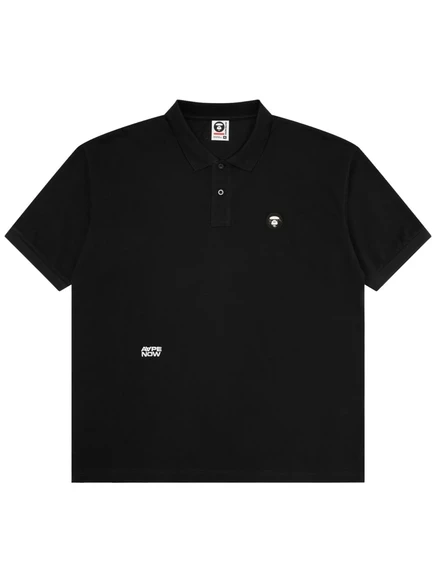 AAPE BY *Хлопковая рубашка-поло для купания APE® black