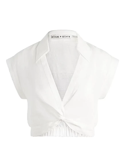 укороченный топ alice + olivia Mila white