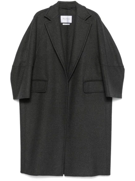 Женское однобортное пальто Max Mara из шерсти с кашемиром, серое