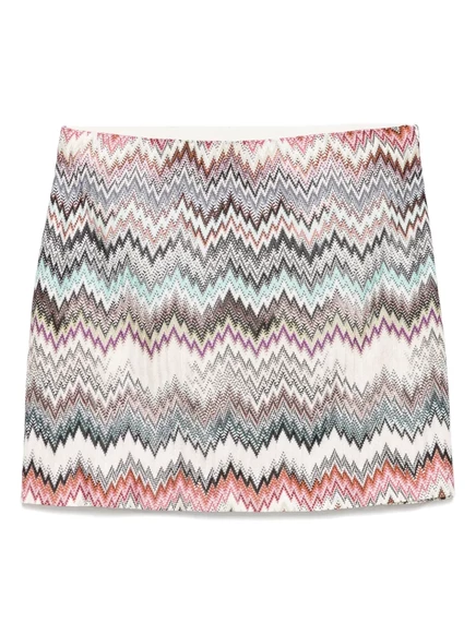 Женская юбка Missoni с зигзагообразным узором, бежевая