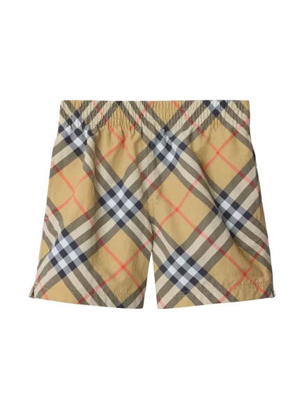 Burberry Kids Nova-клетчатые плавательные шорты neutrals