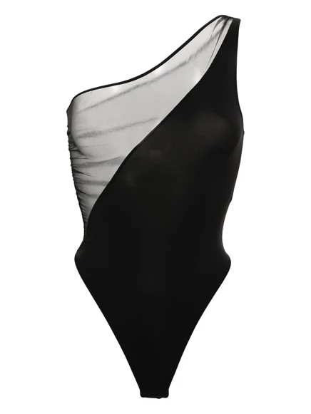 Асимметричные стринги-боди Maison Close Nuit Fauve  black