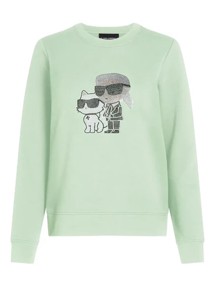 Женский свитшот Karl Lagerfeld Ikon, зеленый