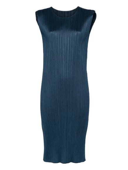 Женское платье Pleats Please Issey Miyake миди, бирюзовое