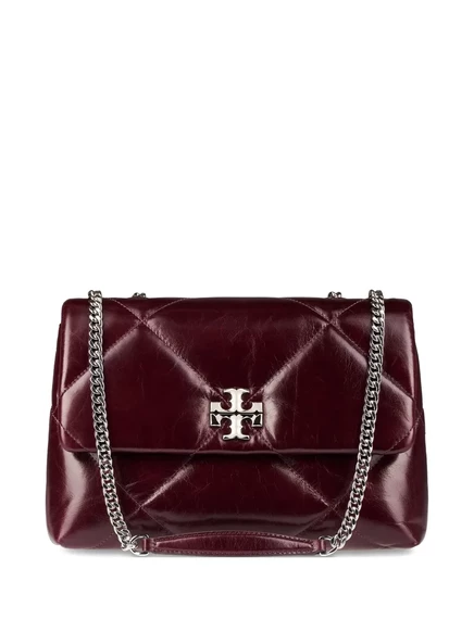 Стеганая сумка через плечо с цепочкой от Tory Burch red