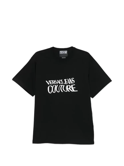 Мужская футболка Versace Jeans Couture с логопринтом, черная