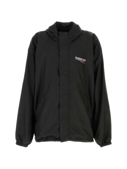 Мужская ветровка Balenciaga с капюшоном, черная