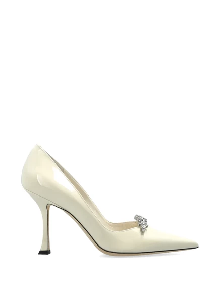 Женские лодочки Jimmy Choo Belinda с кристаллами, белые