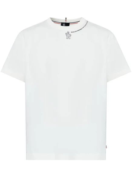 Хлопковая футболка с логотипом Moncler Grenoble