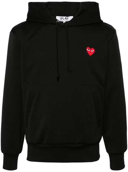 Унисекс худи Comme des Garçons PLAY с нашивкой в виде сердца, черное