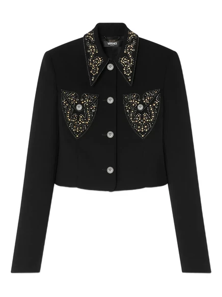 Жакет с украшенными карманами от Versace black