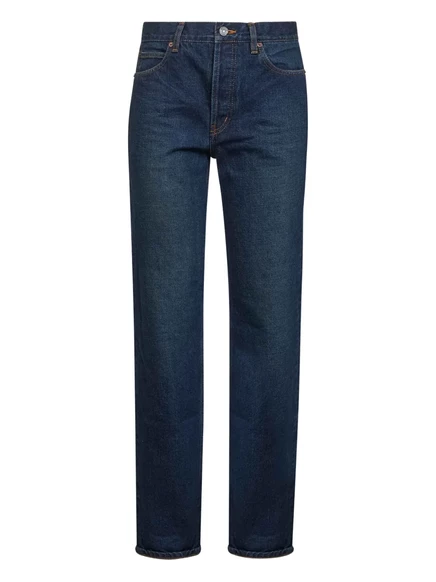Женские джинсы Saint Laurent прямого кроя, индиго
