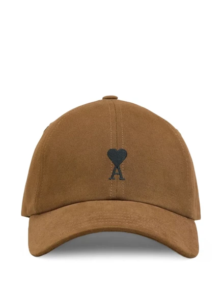 Кепка AMI Paris Ami de Coeur, коричневая