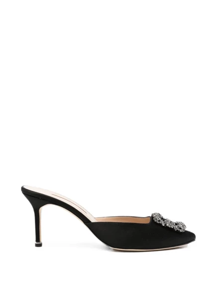 Женские мюли Manolo Blahnik Hangisi, черные