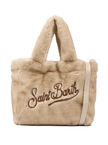 Сумка-тоут MC2 с вышитым логотипом Saint Barth Colette neutrals