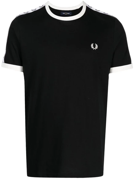 Мужская футболка Fred Perry с логотипом, черная
