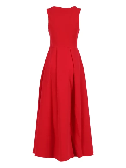 Плиссированное платье без рукавов от Emporio Armani red