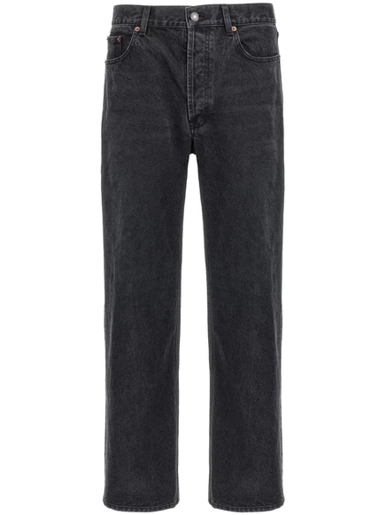 Мужские джинсы Saint Laurent прямого кроя, черные