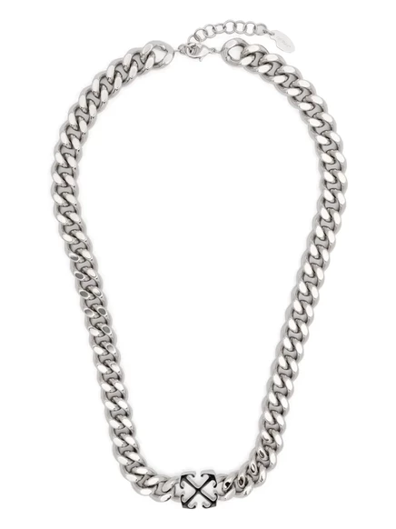 Белоснежное ожерелье со стрелой silver