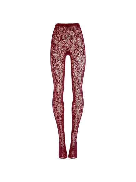 Колготки Wolford Infinite Rose в сетку, бордовые