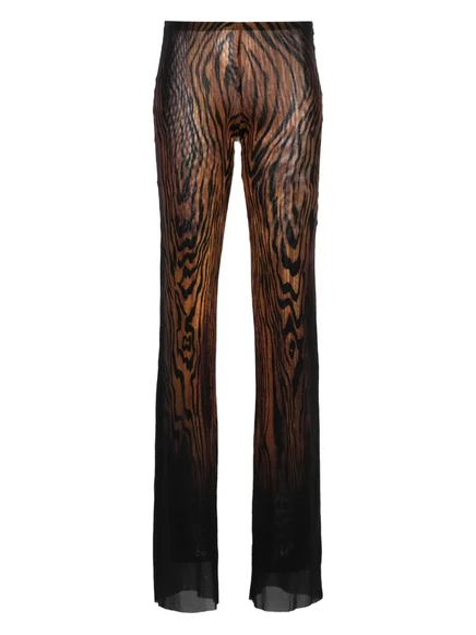 Брюки с абстрактным принтом от Jean Paul Gaultier black