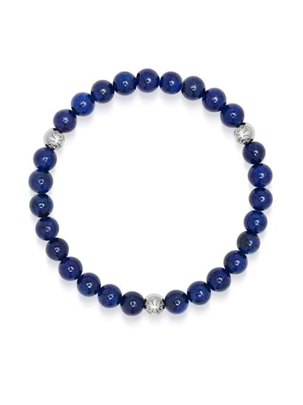 Мужской браслет Nialaya Jewelry из лазурита 6 мм, синий
