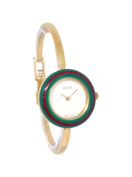 Женские часы Gucci Change Bezel Chameleon 25 мм, белые