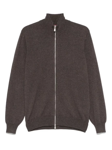 Мужской кашемировый кардиган Brunello Cucinelli, коричневый