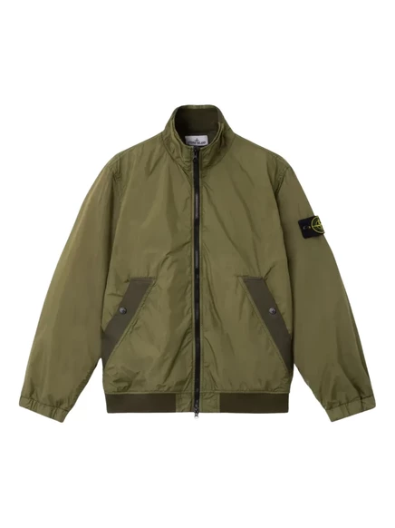 Мужская бомбер-куртка Stone Island с логотипом, зеленая
