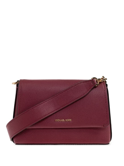 Маленькая кожаная сумка Nessa от Michael Kors через плечо red