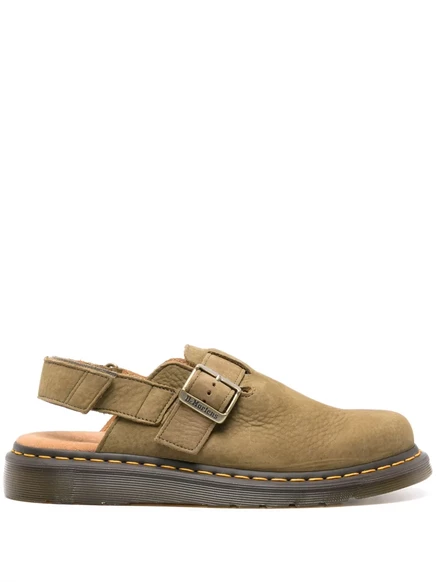 Замшевые босоножки Dr. Martens Jorge II green