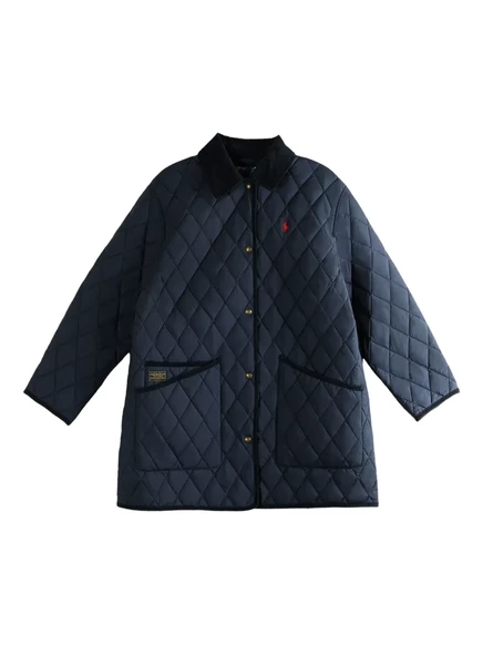 Женское пальто Polo Ralph Lauren стеганое ромбами, синее