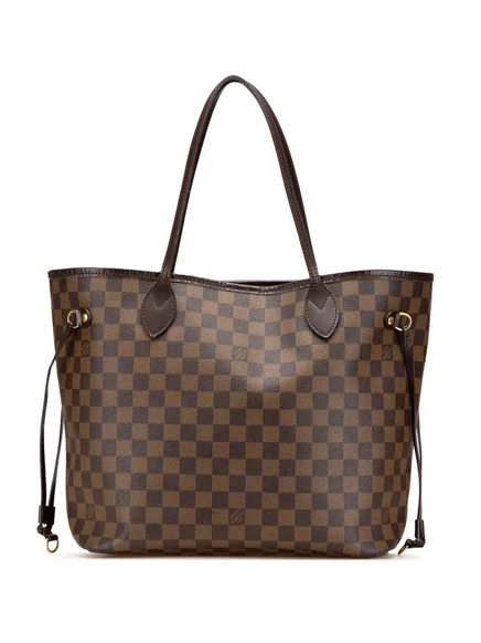 Сумка-тоут Damier Ebene Neverfull MM, бывшая в употреблении у Louis Vuitton в 2008 году brown