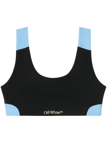 Женский спортивный топ Off-White colour-block, черный