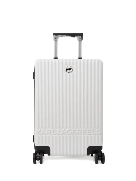 Женский чемодан Karl Lagerfeld Ikon Choupette с тиснением, белый