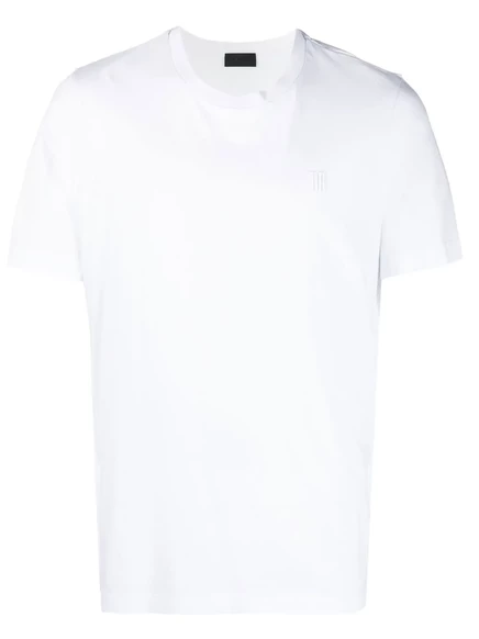 Хлопчатобумажная футболка с логотипом Moncler white