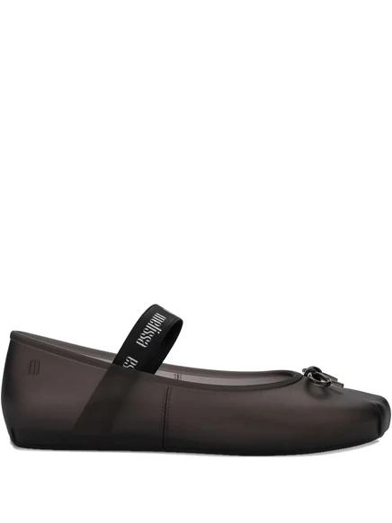 Балетки Melissa Sophie Fem с бантиком на плоской подошве black