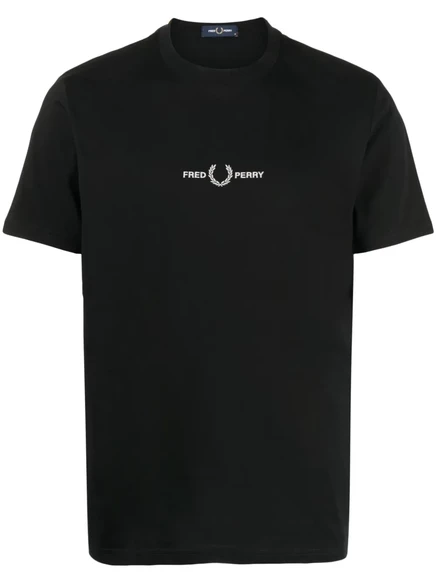 Мужская футболка Fred Perry с логотипом, черная