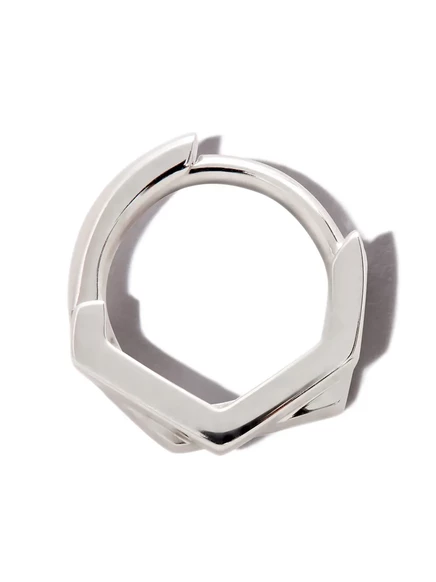 Серьга Repossi Antifer из белого золота, серебристая