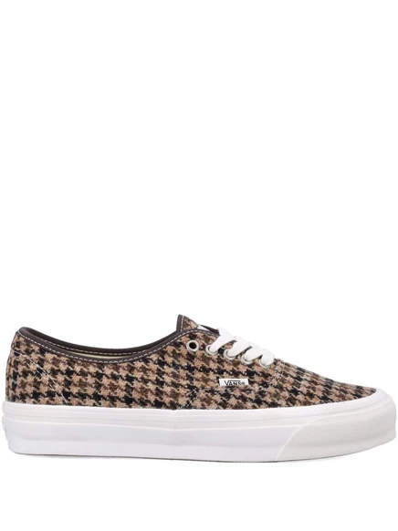 Унисекс кроссовки Vans Authentic в гусиную лапку, коричневые