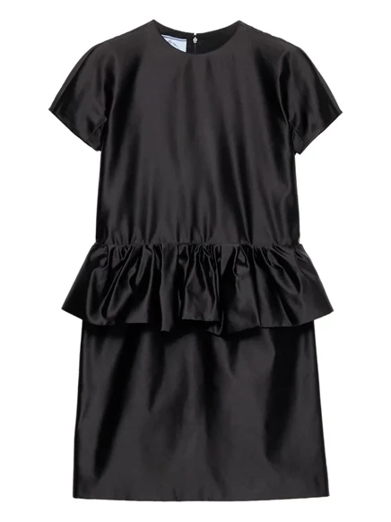 Мини-платье с оборками от Prada black