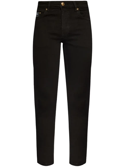 Мужские джинсы Versace Jeans Couture прямого кроя, черные