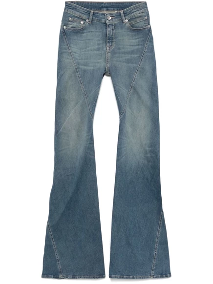 Джинсы с глубоким вырезом от Rick Owens DRKSHDW  blue
